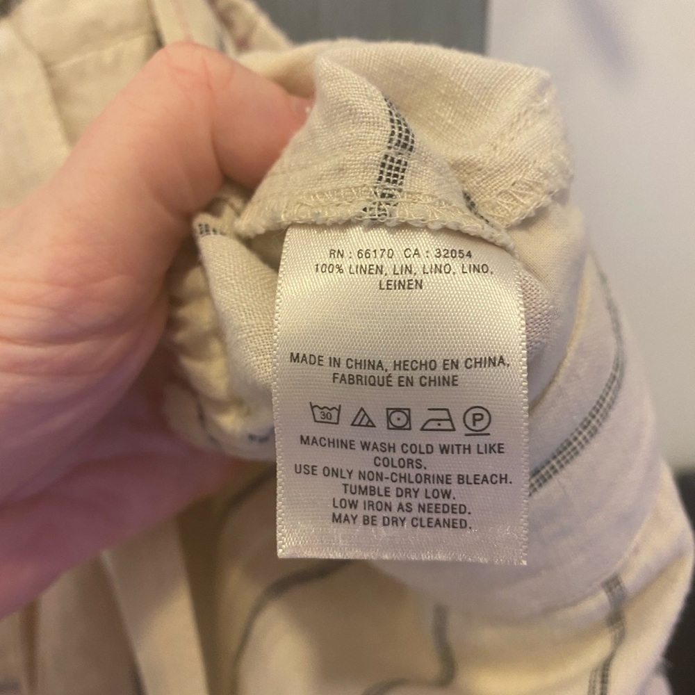 Anthropologie belted linen ankle pants - Picture 3 of 5